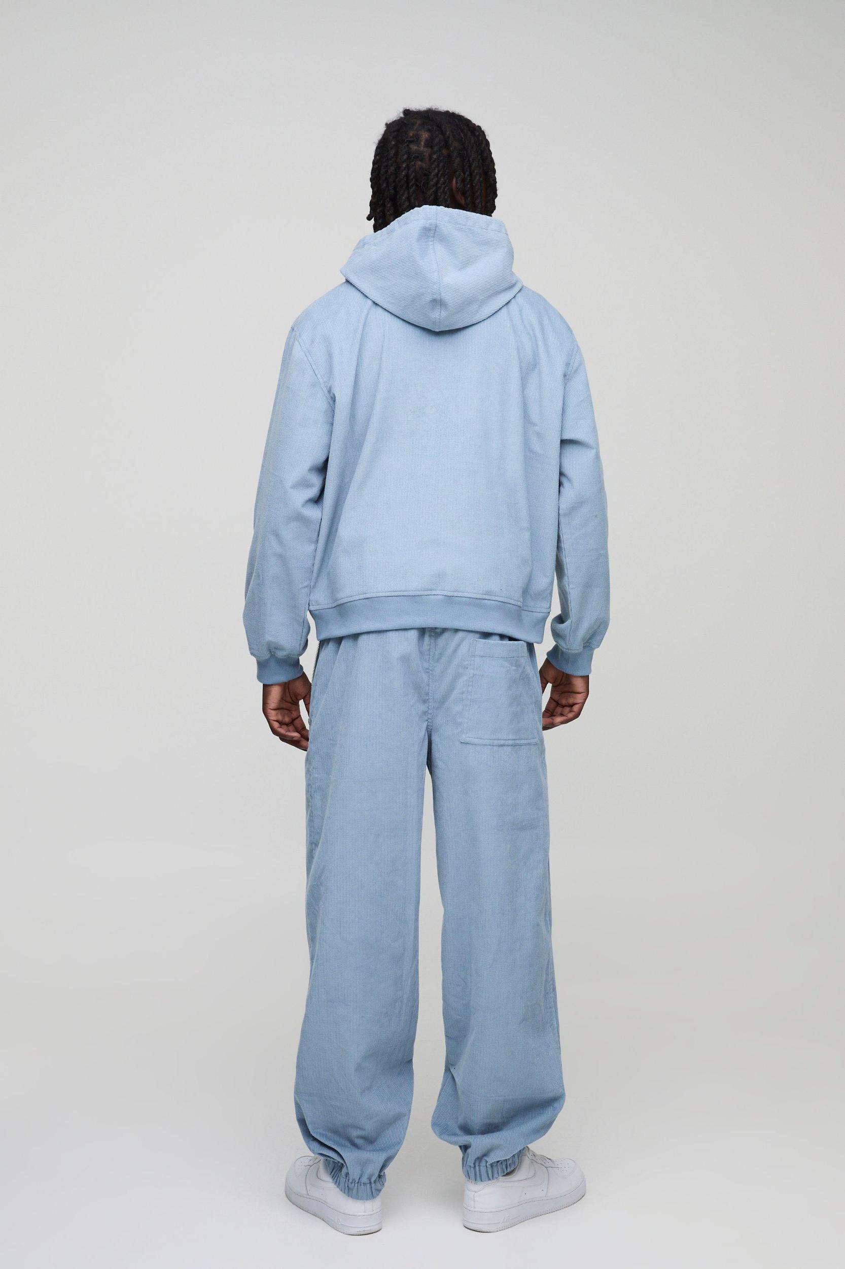 Oversized Boxy Corduroy Hoodie | boohooMAN USA Product Image