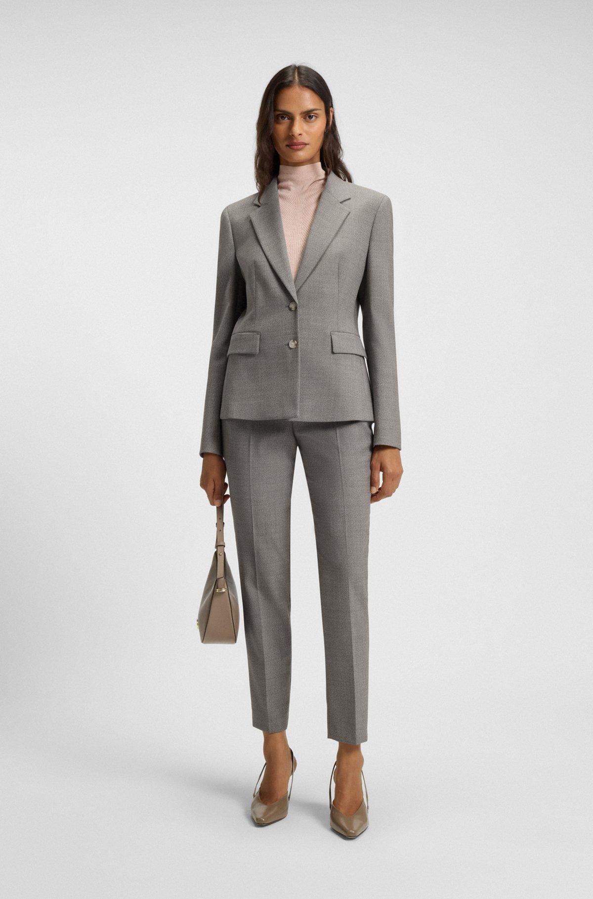 Slim-fit blazer in a patterned wool blend Product Image