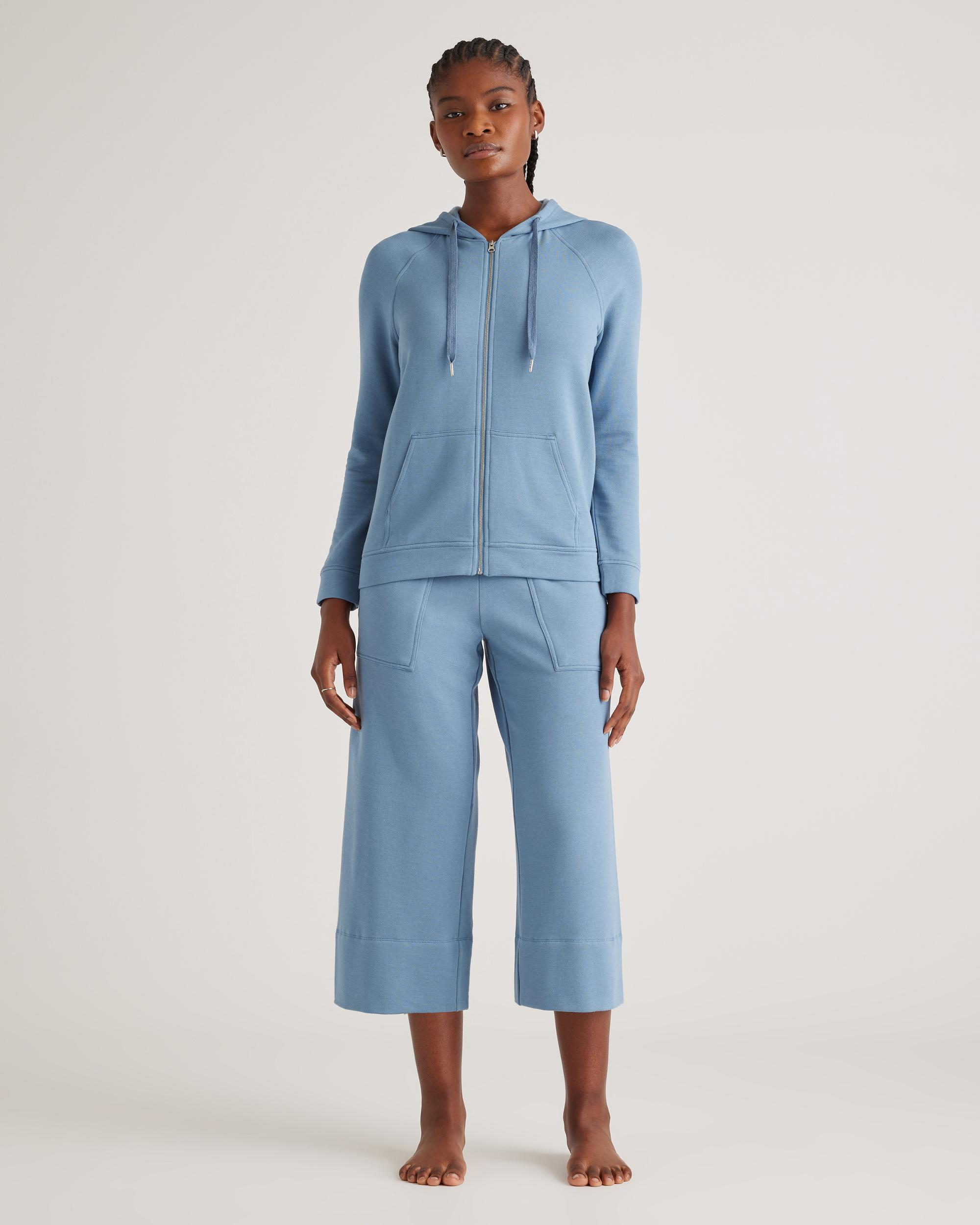 Quince | Women's SuperSoft Fleece Cropped Wide Leg Pants Size XL, Lenzing Modal Product Image