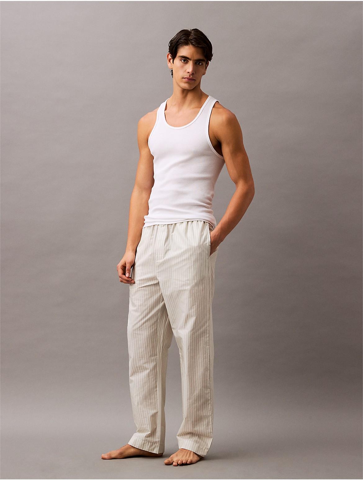 Calvin Klein Mens Cotton Poplin Sleep Pants - Neutral Product Image