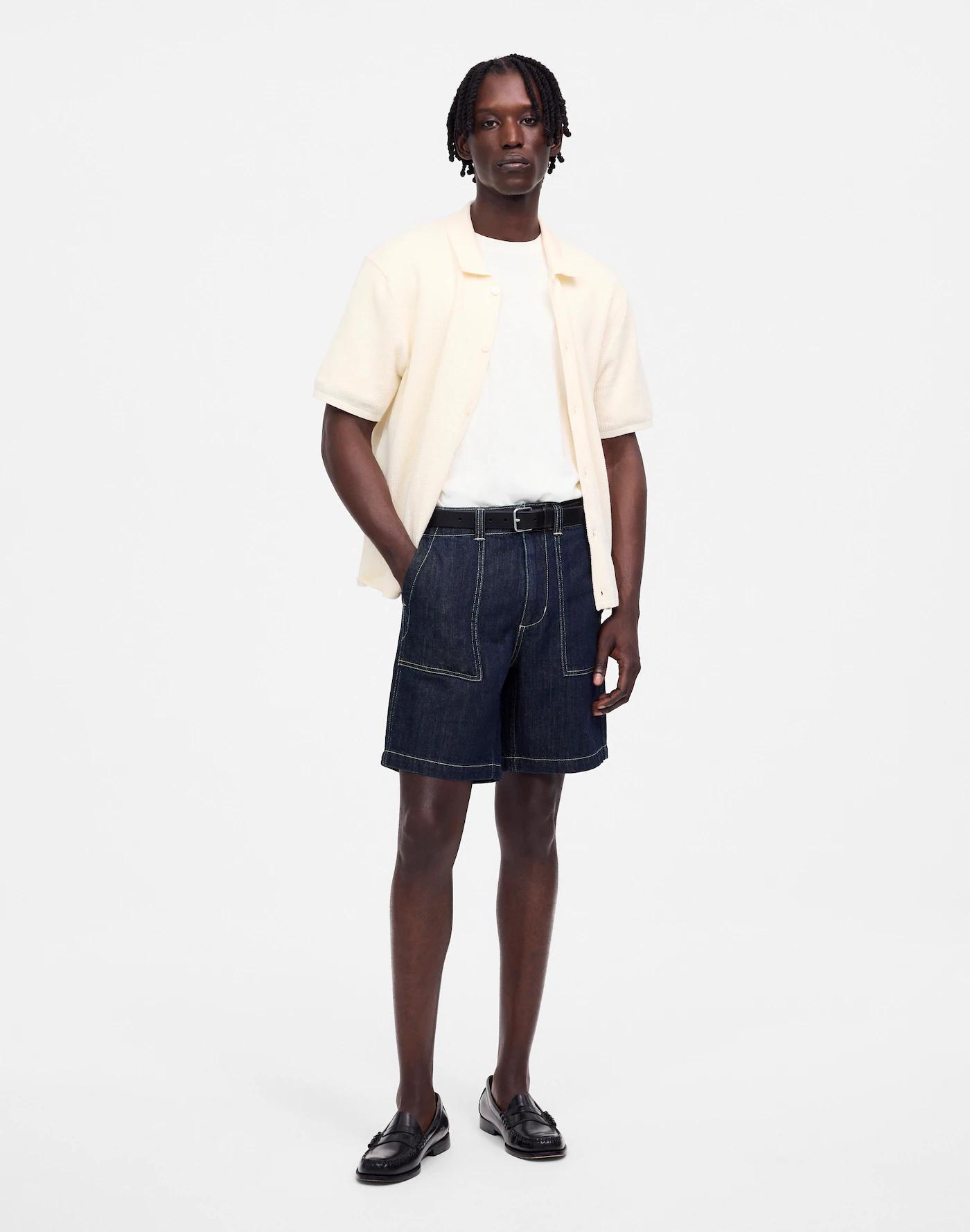 Patch Pocket Shorts in Summer Denim Product Image