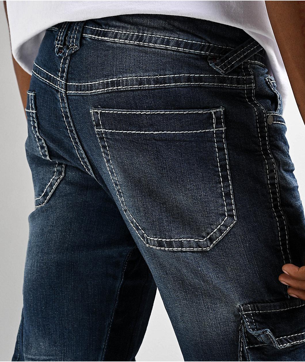 Ninth Hall Haze Cargo Stacked Flare Jeans Product Image