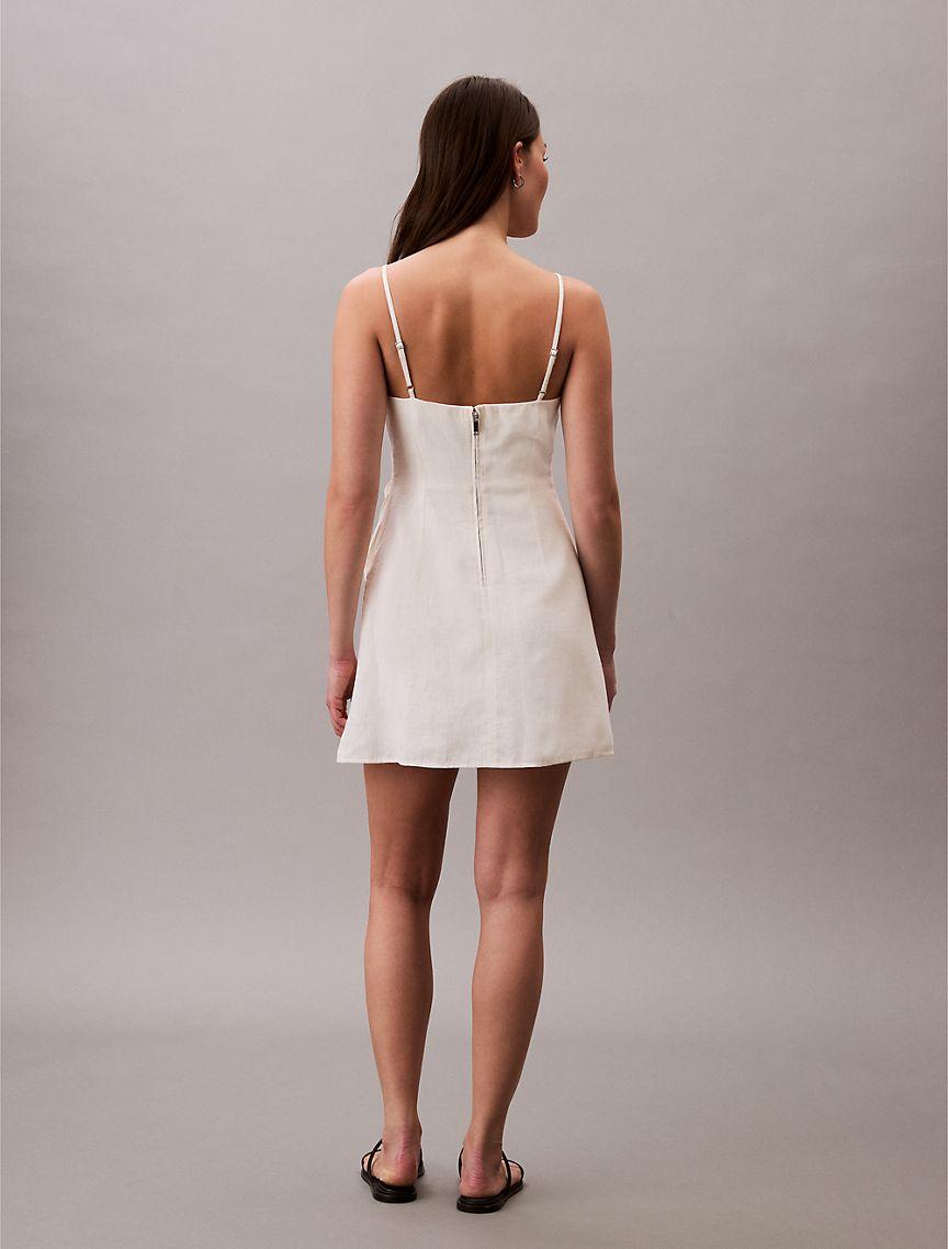 Linen Cotton Romper Dress Product Image