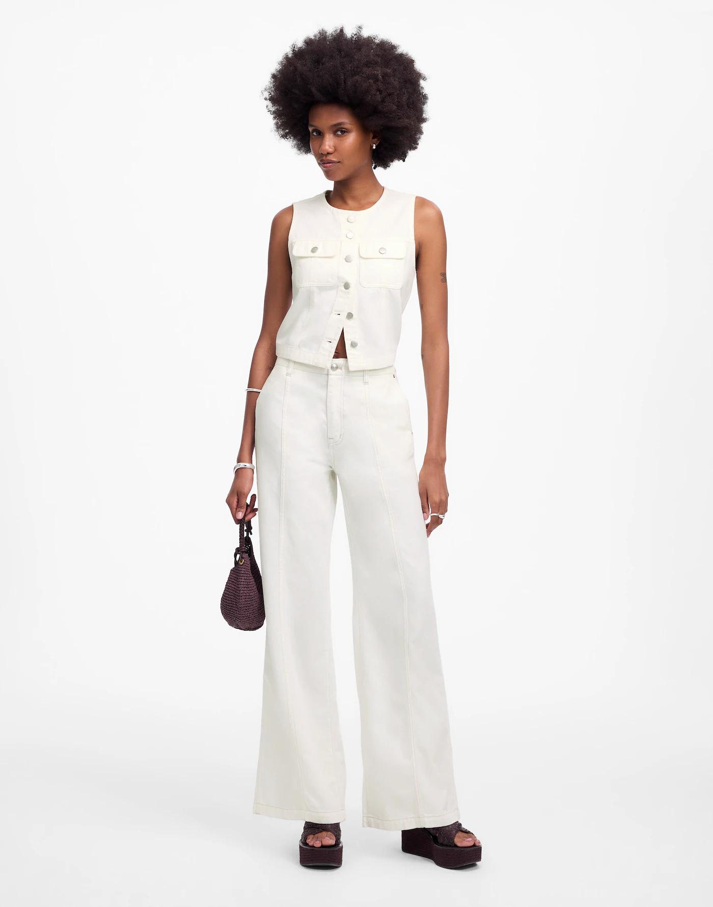 Cropped Denim Vest: Airy Denim Edition Product Image