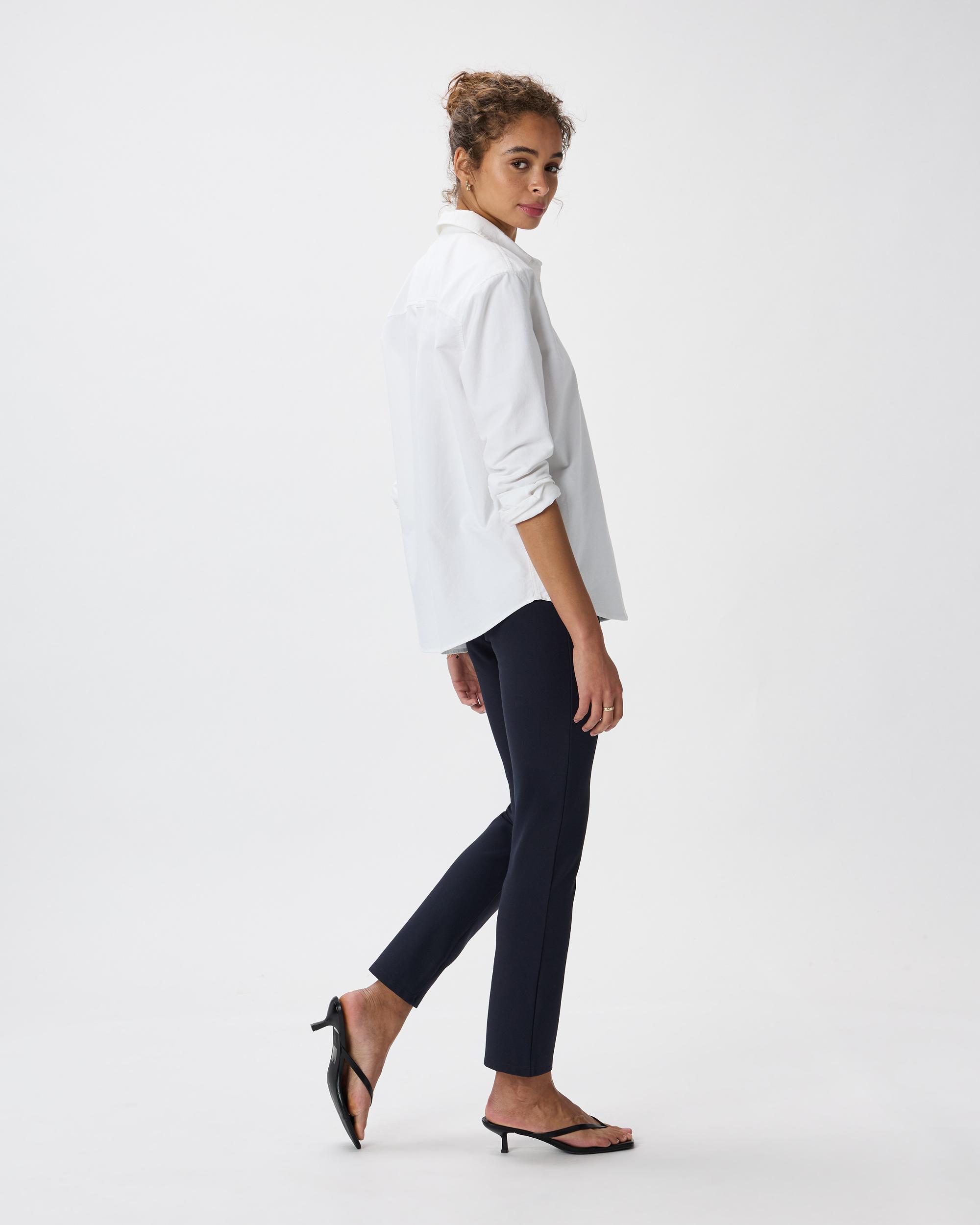 Quince | Women's Ultra-Stretch Ponte Straight Leg Pants Petite Rayon Product Image
