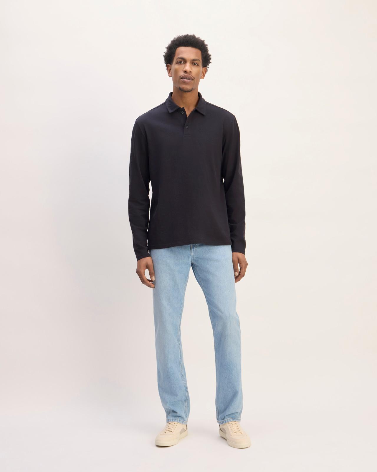 The Premium Weight Long-Sleeve Polo Product Image