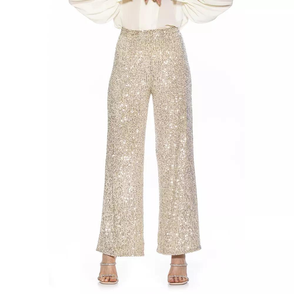 Women's ALEXIA ADMOR Wide-Leg Sequin Pants,  Product Image
