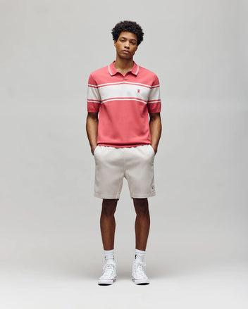 MENS ZAVIAN STRIPE KNIT POLO - MT0400055 Male Product Image