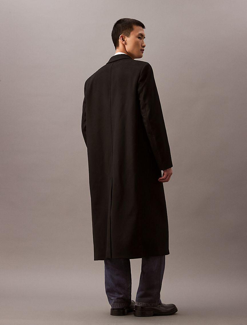 Double-Breasted Brushed Wool Blend Coat Product Image