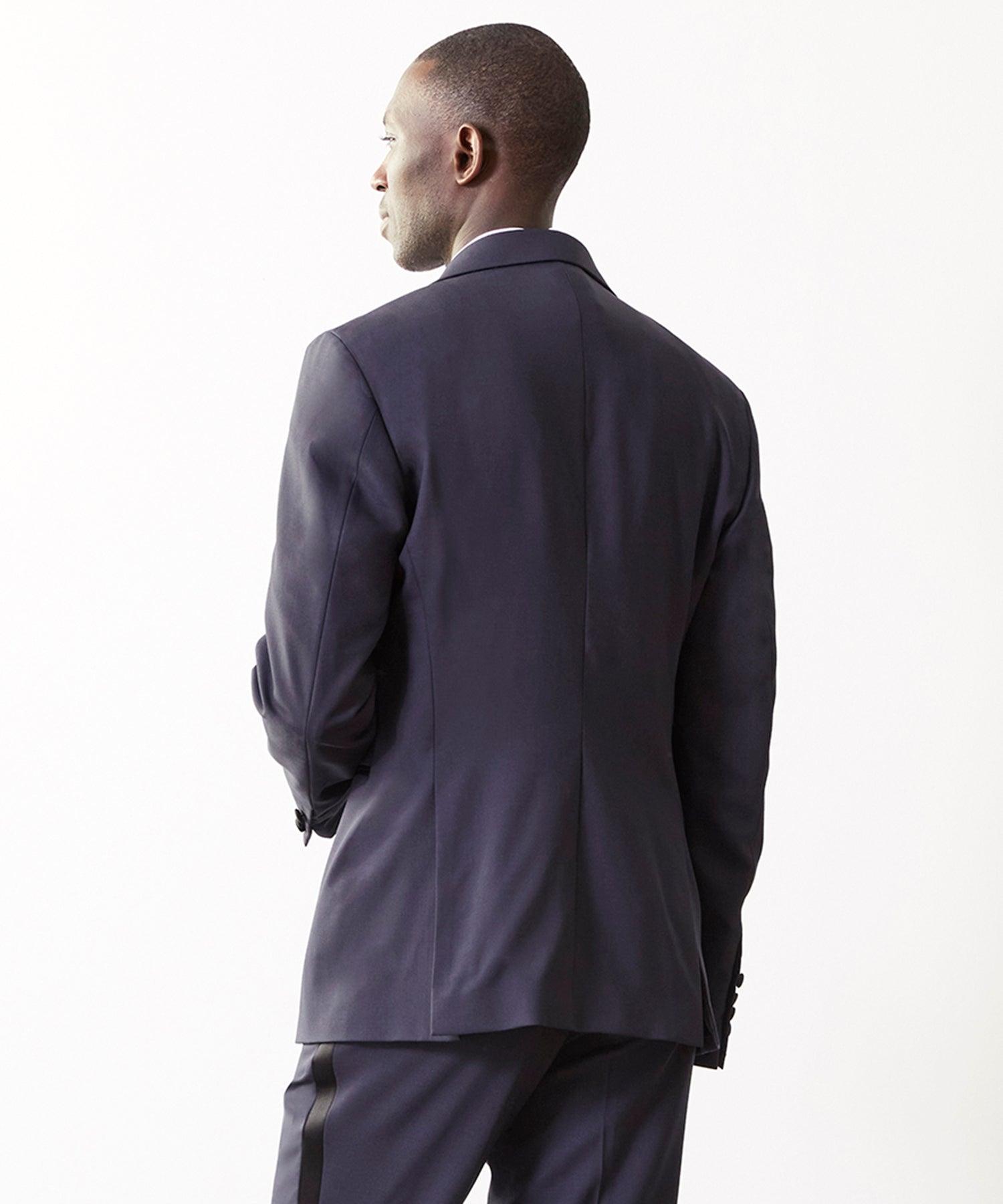 Italian Peak Lapel Tuxedo Jacket in Navy Product Image