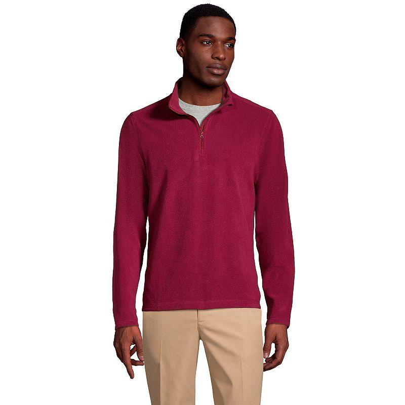 Men's Lands' End Lightweight Fleece Quarter Zip Pullover,  Product Image
