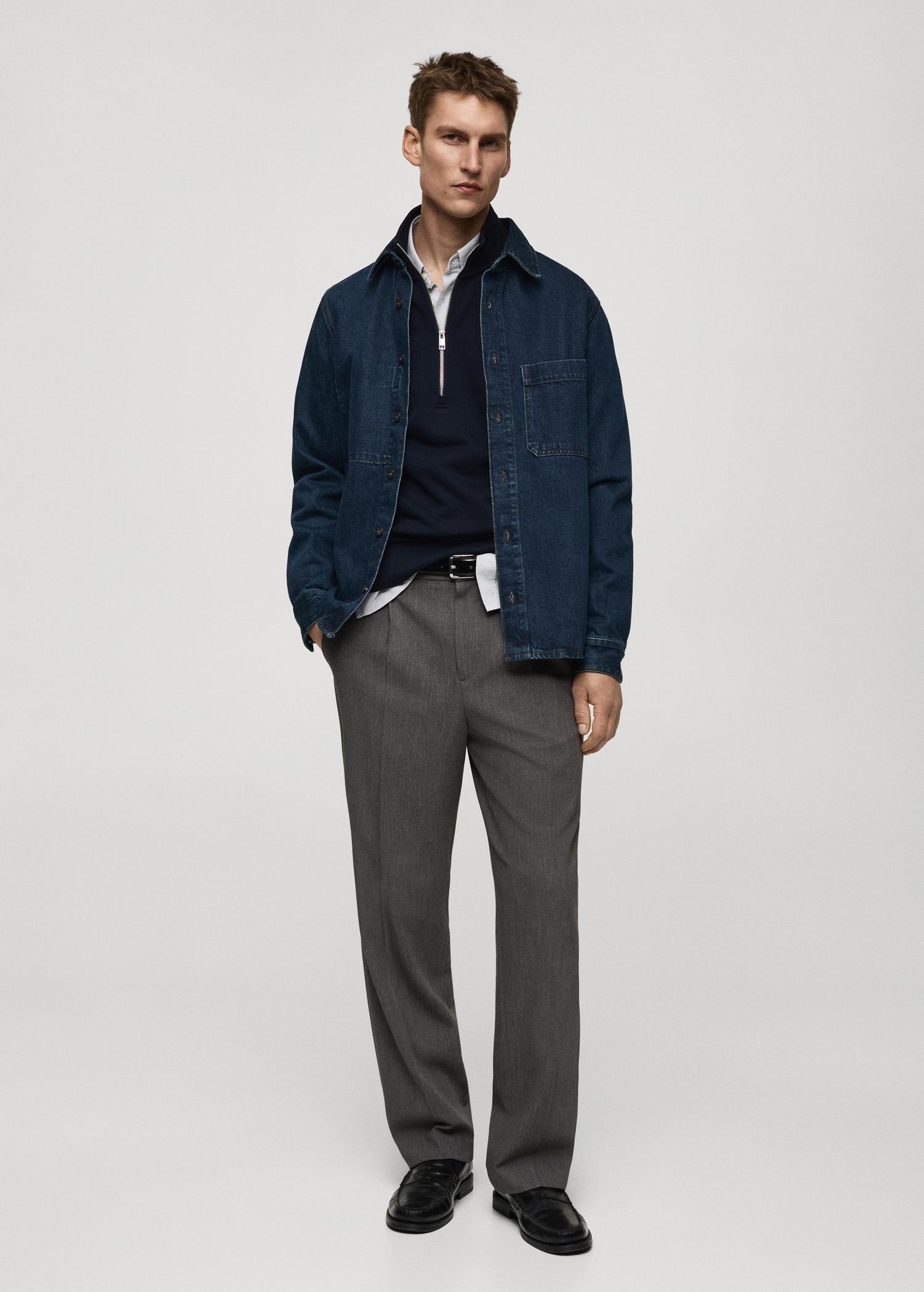 Straight-fit pleated pants - Men | MANGO USA Product Image