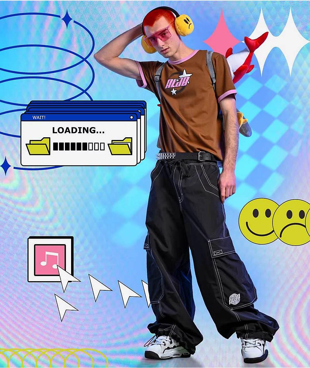 A.LAB Astro Brown Ringer T-Shirt Product Image