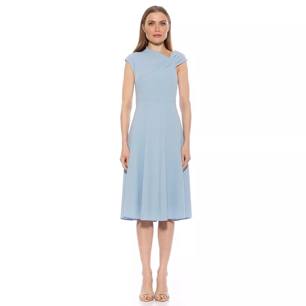 Women's ALEXIA ADMOR Mariah Asymmetrical Fit & Flare Midi Dress,  Product Image
