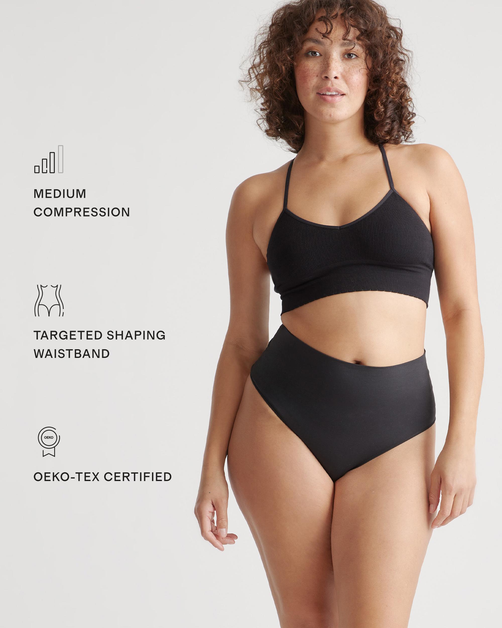 Quince | Women's Shaping High-Waisted Thong Nylon/Spandex Product Image