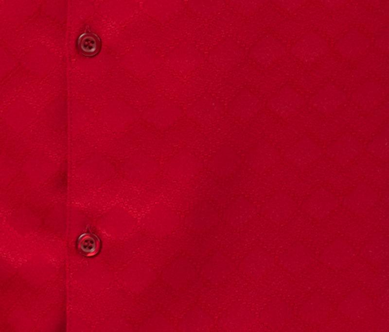 Red Tone-on-tone Walking Suit 2 Piece Short Sleeve Set Product Image