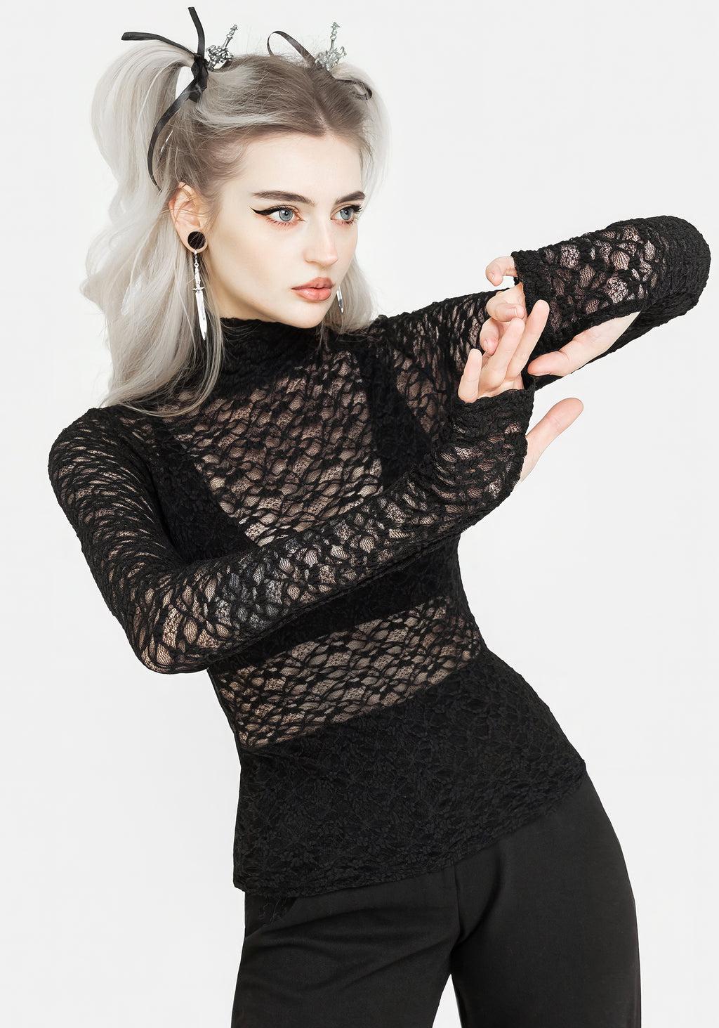 Arabella Lace High Neck Top Product Image