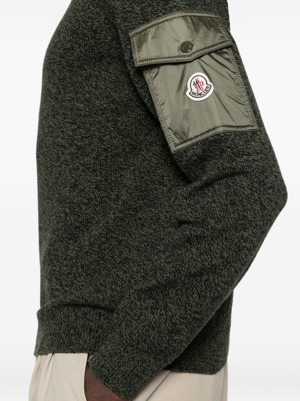 crew neck patch pocket sweater Product Image