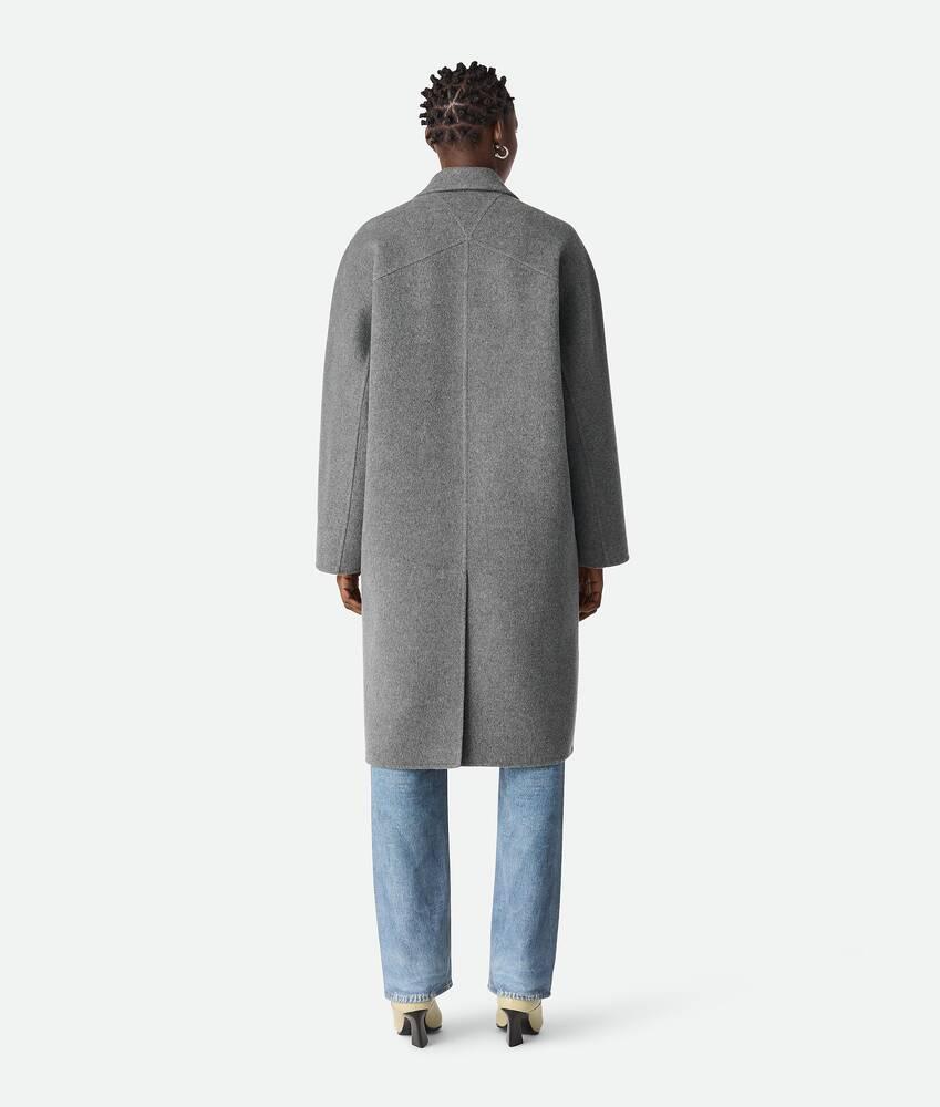 Women's Double Splitable Cashmere Coat in Grey melange Product Image