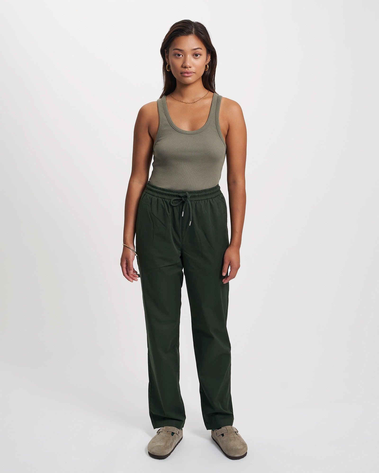 Organic Twill Pants - Hunter Green Product Image