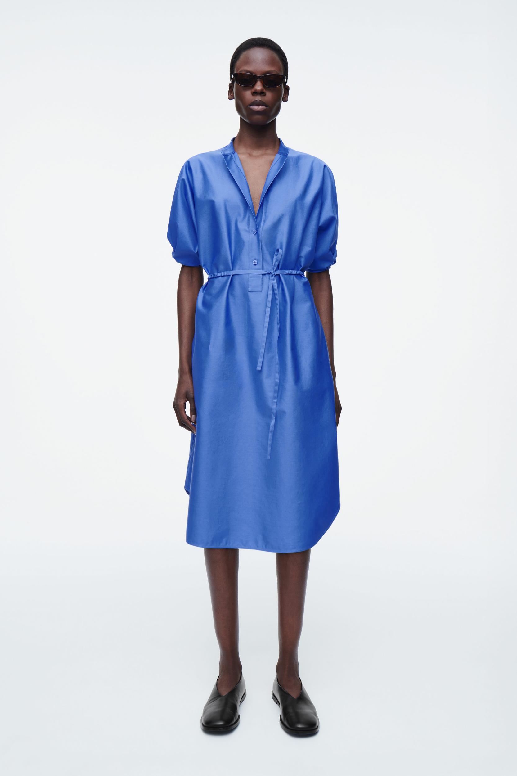BELTED MIDI SHIRT DRESS Product Image