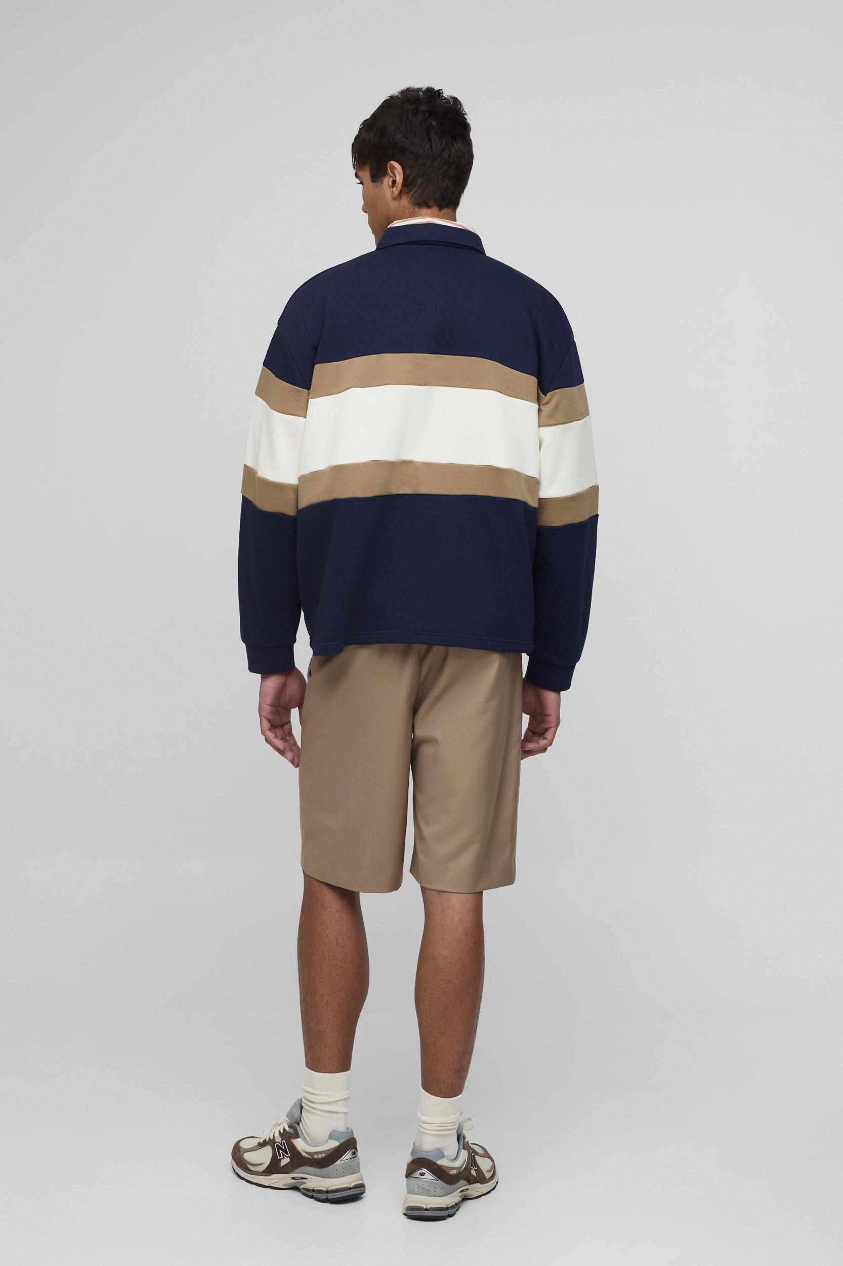 Oversized Club De Sante Rugby Polo | boohooMAN USA Product Image