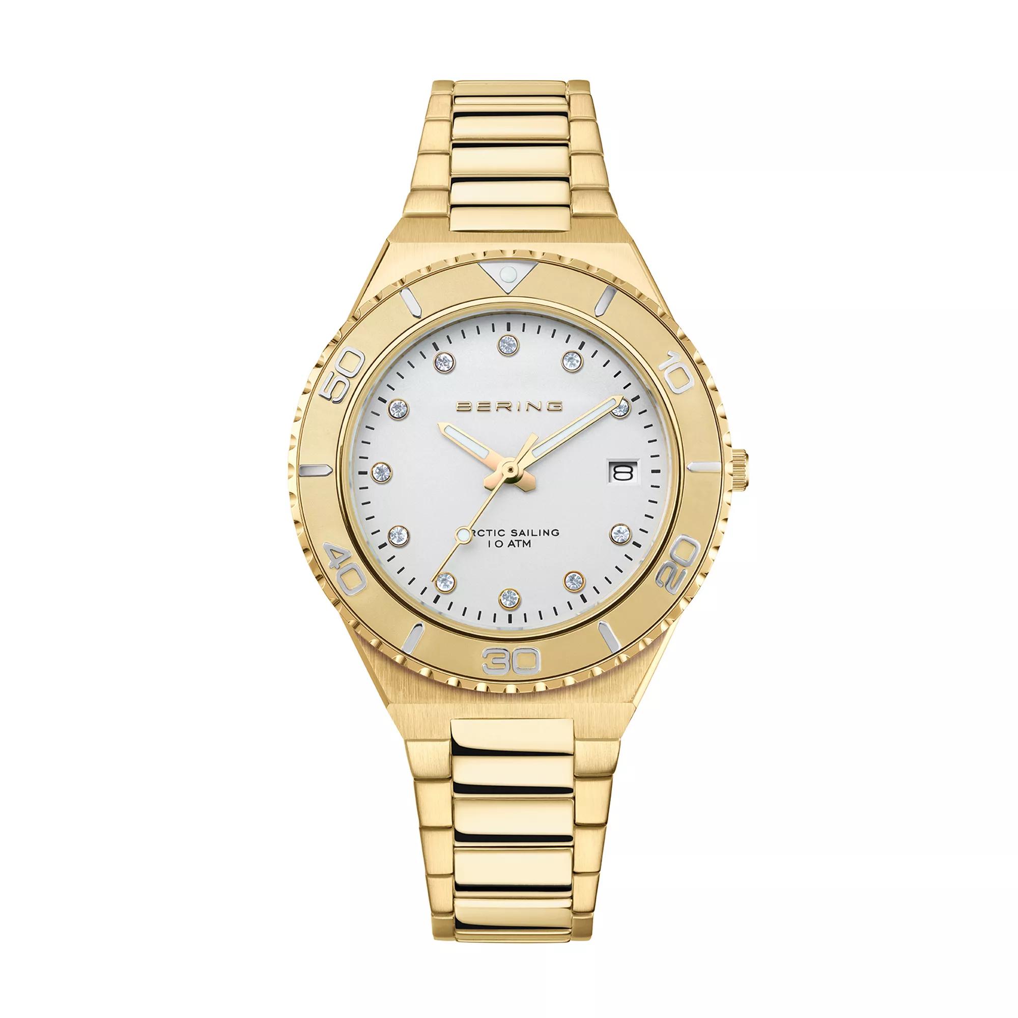 BERING Women's Classic Stainless Steel Link Bracelet Watch, Size: Medium, Gold Tone Product Image