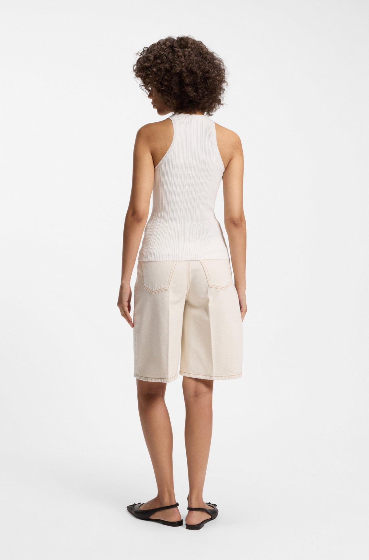 Sleeveless top with irregular rib Product Image