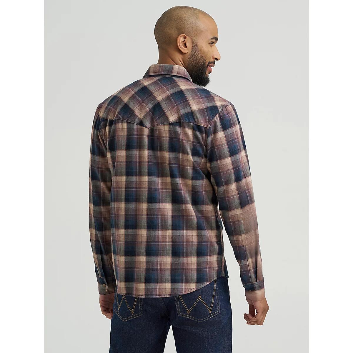 Men's Broken Twill Plaid Shirt in Dark Sapphire Product Image