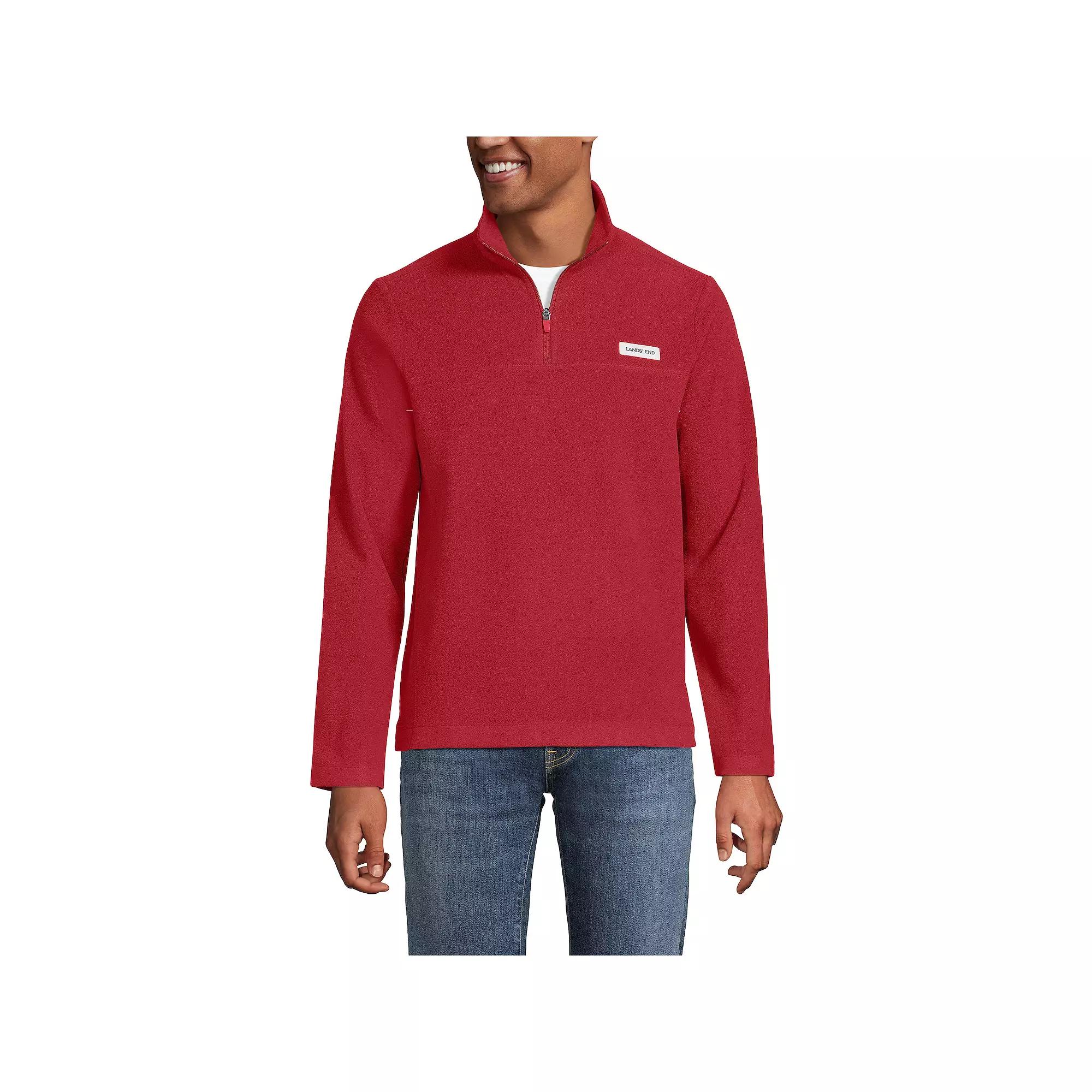 Men's Lands' End Fleece Quarter-Zip Pullover,  Product Image