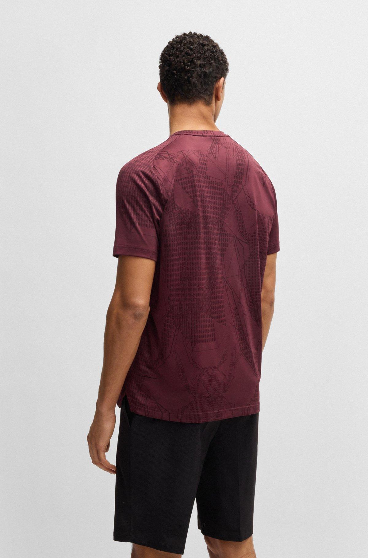 Active jacquard-pattern T-shirt with moisture management Product Image