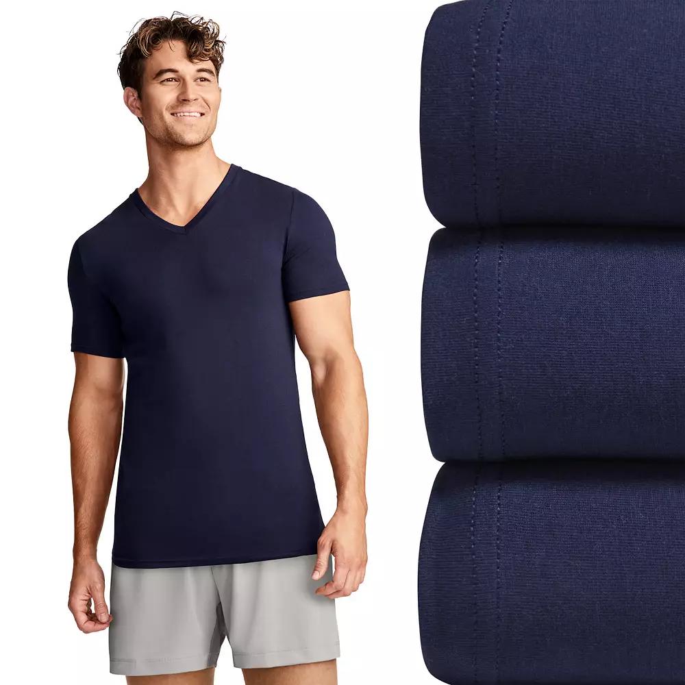Men's Jockey® 3-Pack Cotton Stretch V-Neck Undershirts,  Product Image
