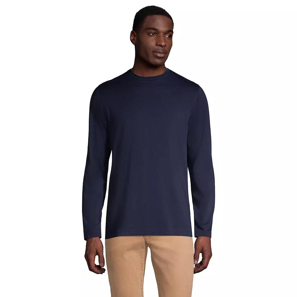Big & Tall Lands' End Long Sleeve Classic-Fit Supima Tee, Men's,  Product Image