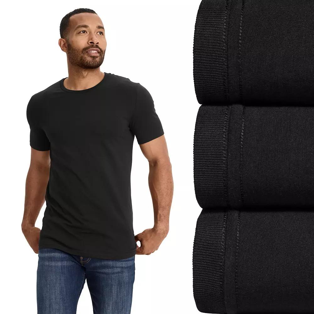 Men's Jockey 3-Pack Cotton Stretch Crew Neck Undershirt,  Product Image
