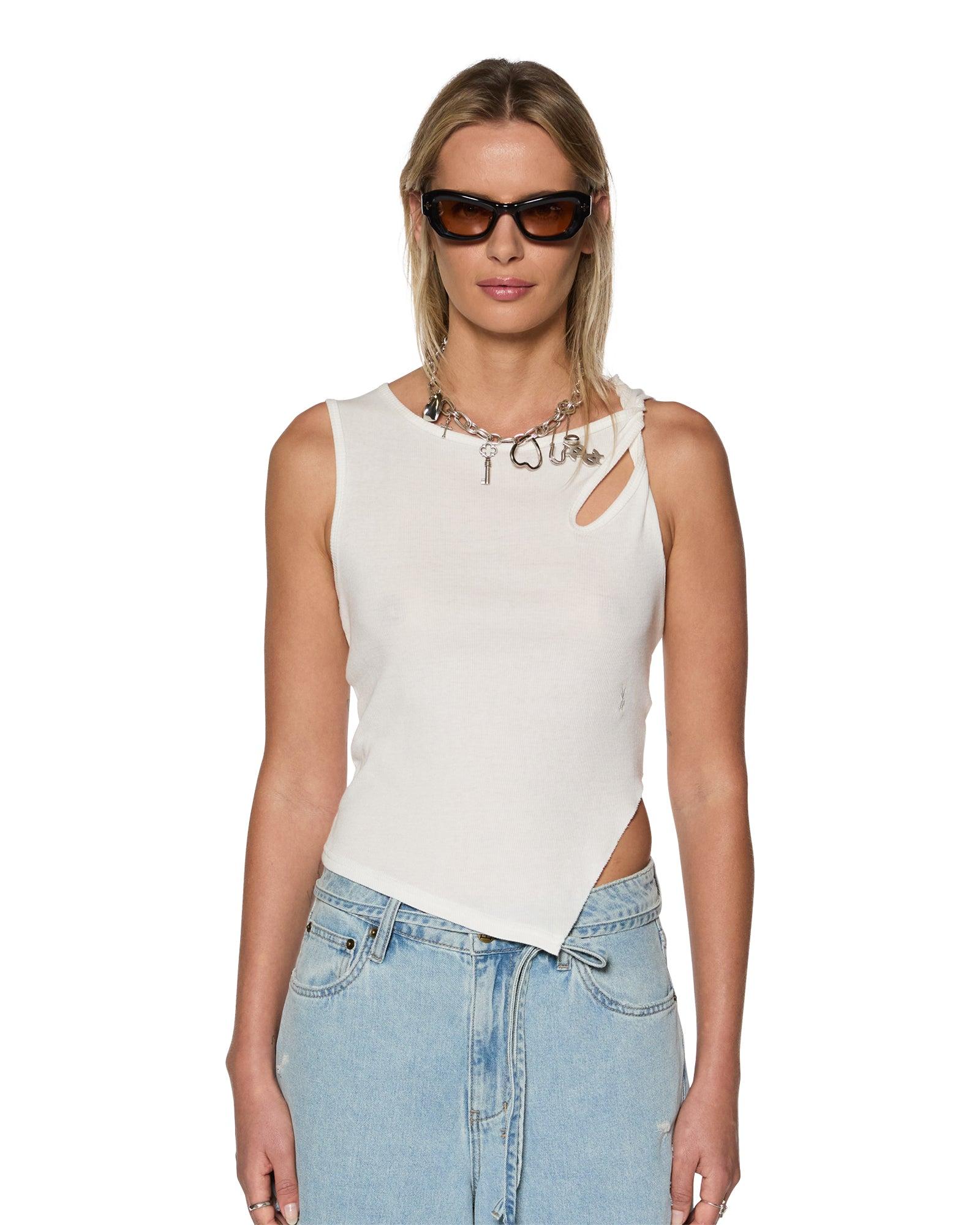 TWISTED TANK WHITE Female Product Image