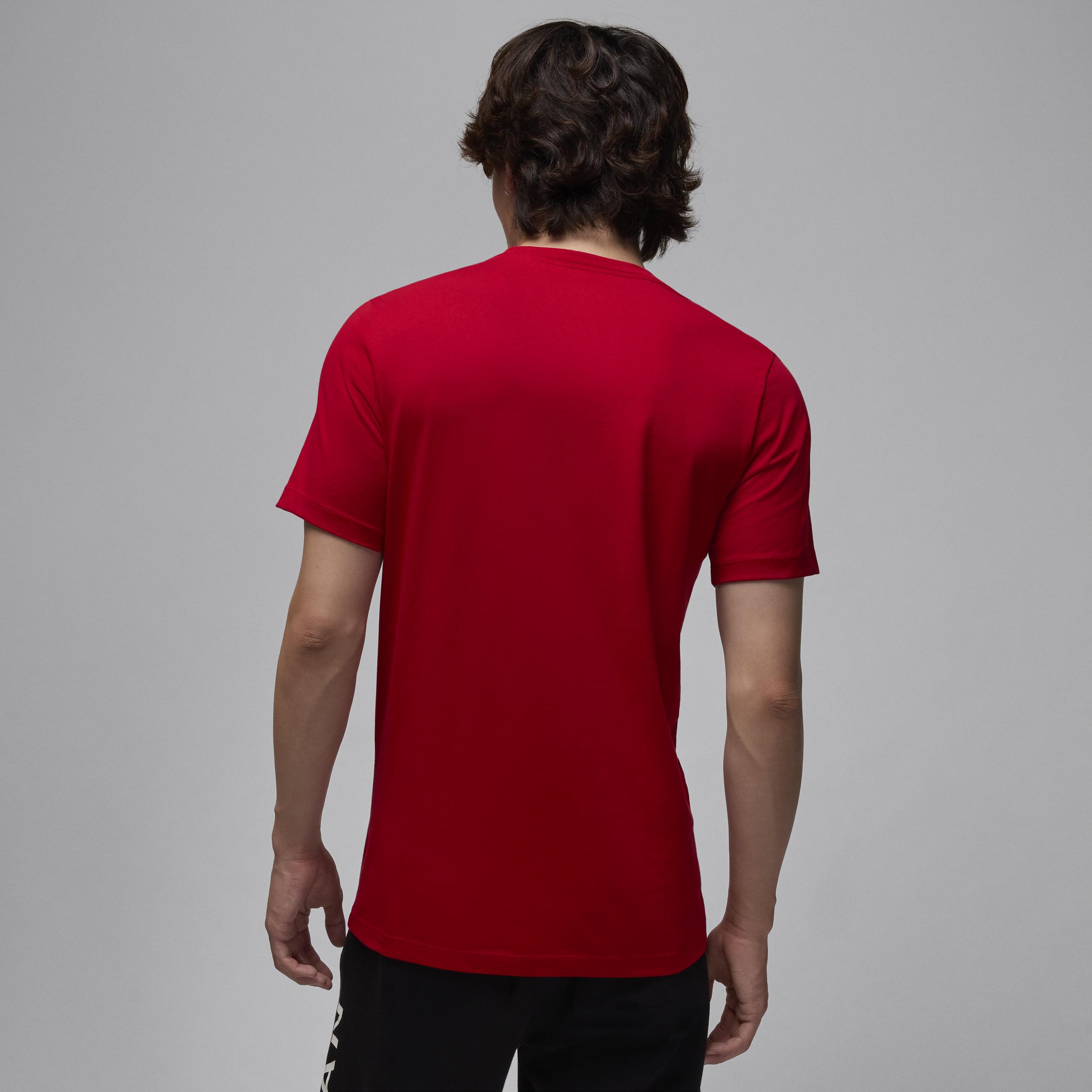 Jordan Mens Jordan Air Stretch Short Sleeve Crew - Mens Red/Black/White Product Image