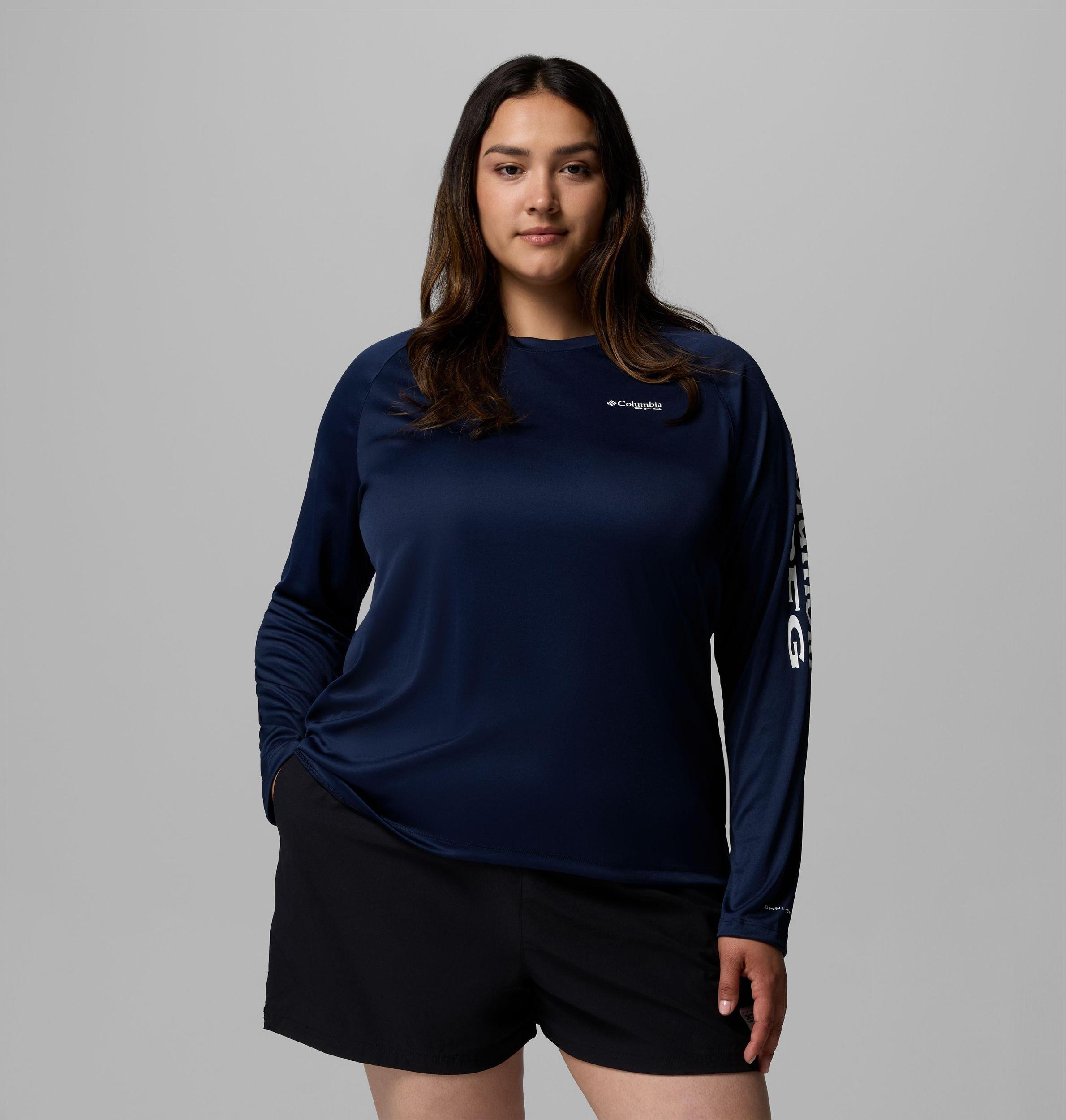 Columbia Womens PFG Tidal Tee II Long Sleeve Shirt - Plus Size- Product Image
