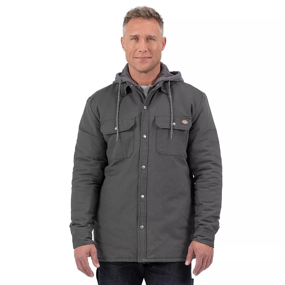Men's Dickies Hydroshield Duck Hooded Shirt Jacket,  Product Image