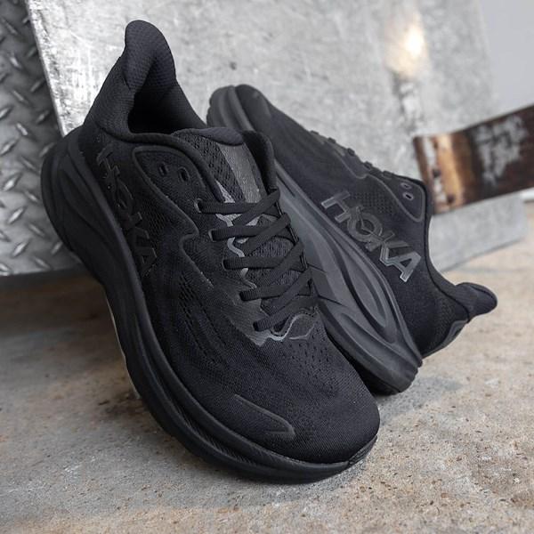 HOKA Mens HOKA Clifton 10 - Mens Shoes Black/White Product Image