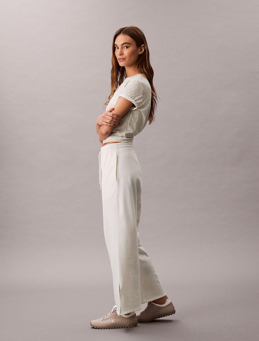 French Terry Wide Leg Sweatpants Product Image