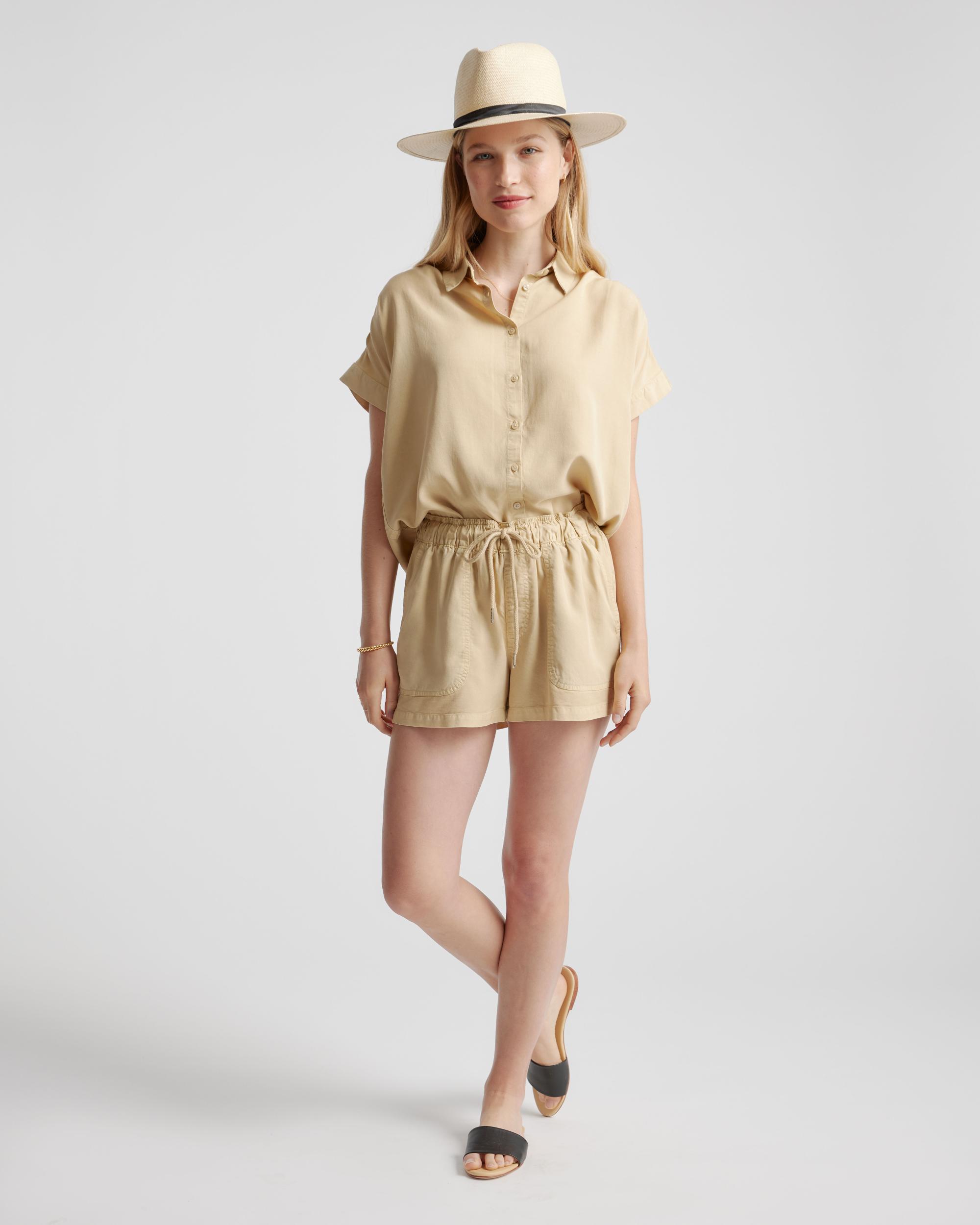Quince | Women's Vintage Wash Utility Shorts Tencel Product Image