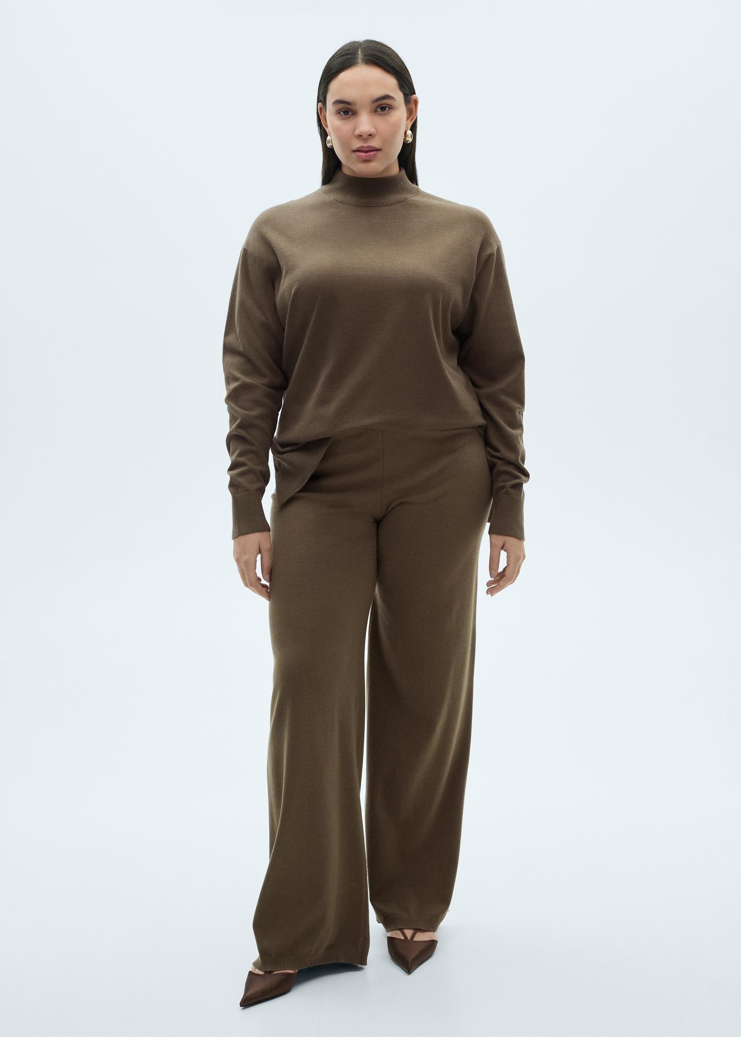 Perkins neck knitted sweater - Women | MANGO USA Product Image