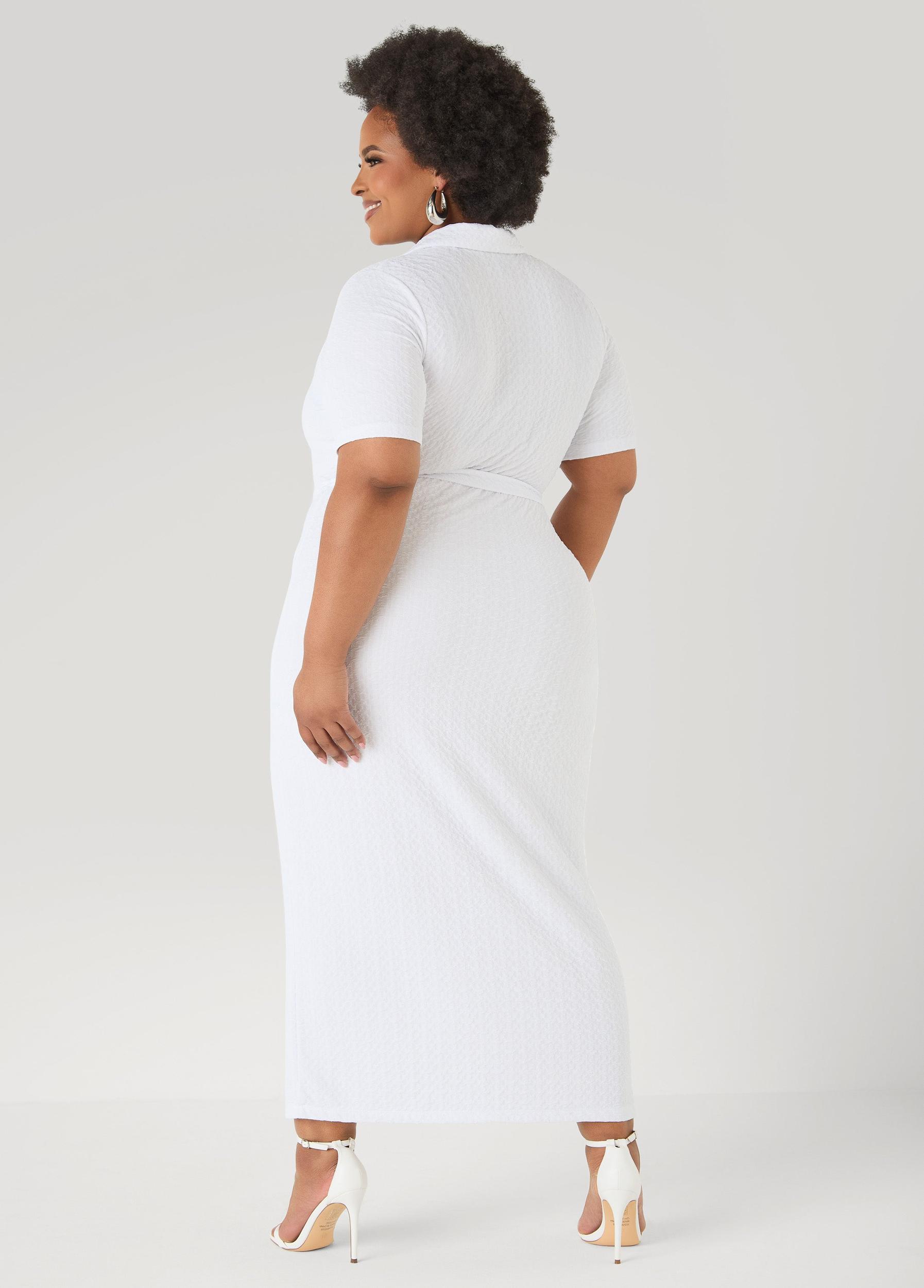 Textured Maxi Shirtdress Product Image