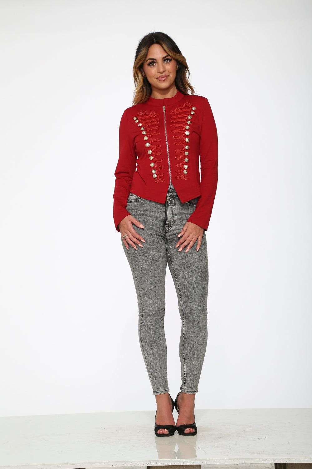 Red Military Jacket Product Image