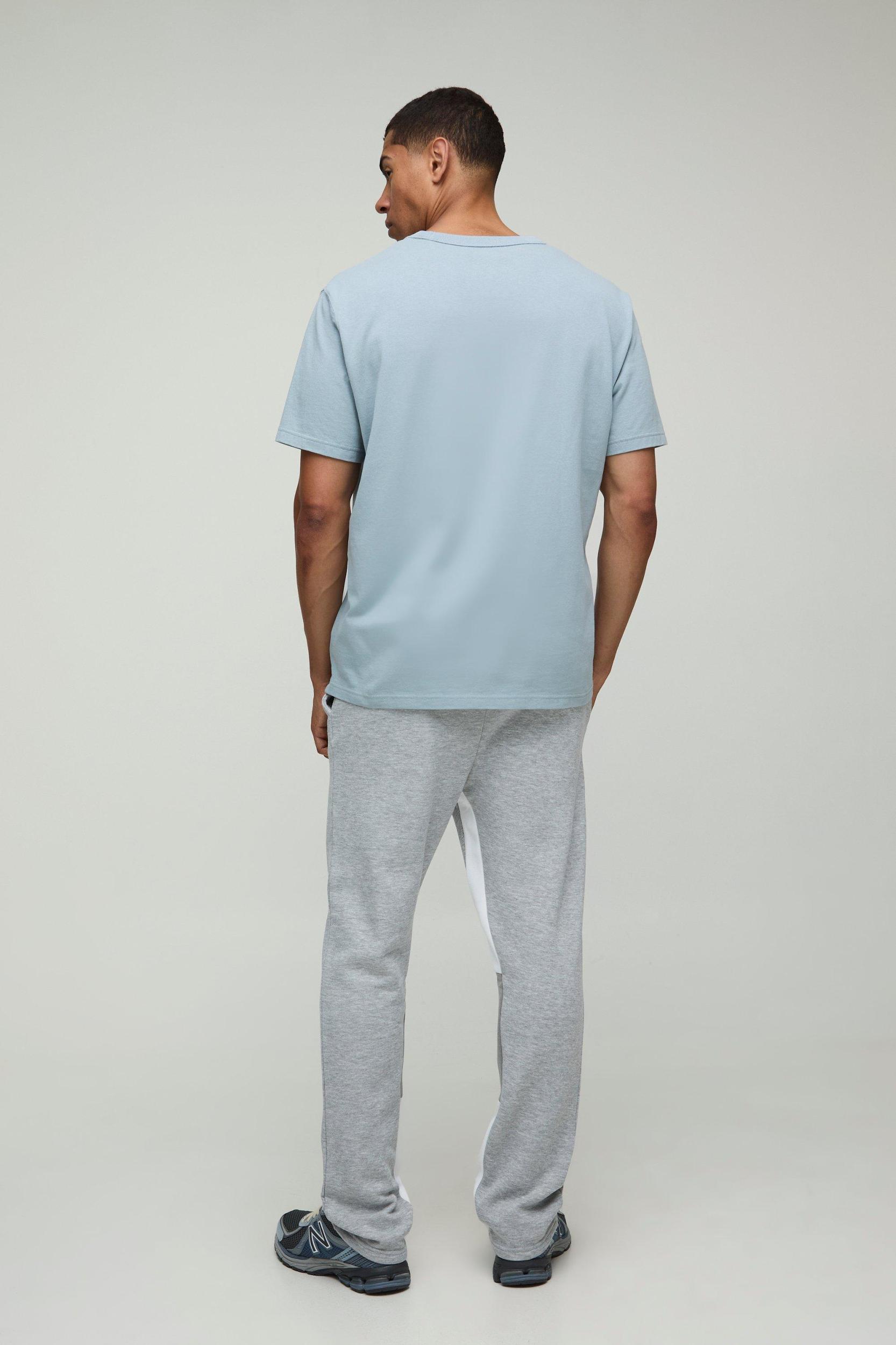 Slim Fit Man Colour Block Joggers | boohooMAN USA Product Image