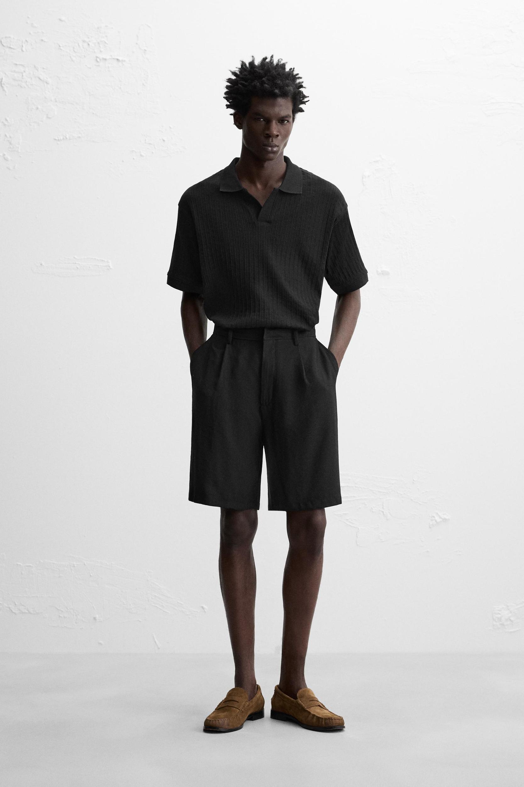 RIB TEXTURED POLO SHIRT Product Image