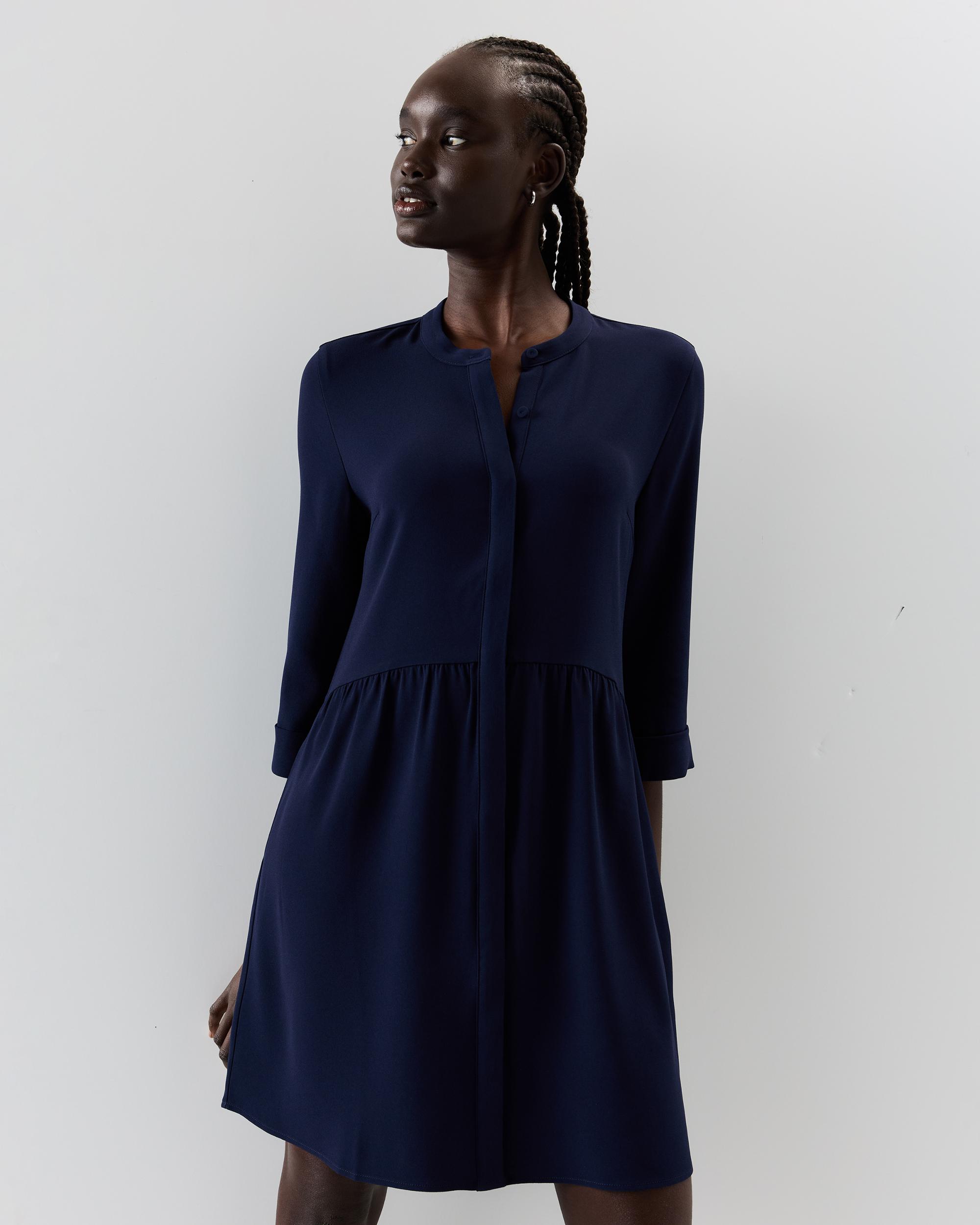 Quince | Women's Fluid Crepe Shirt Dress Polyester Product Image