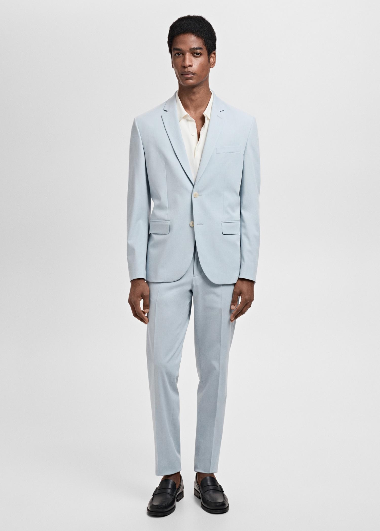 Stretch fabric super slim-fit suit trousers - Men | MANGO USA Product Image