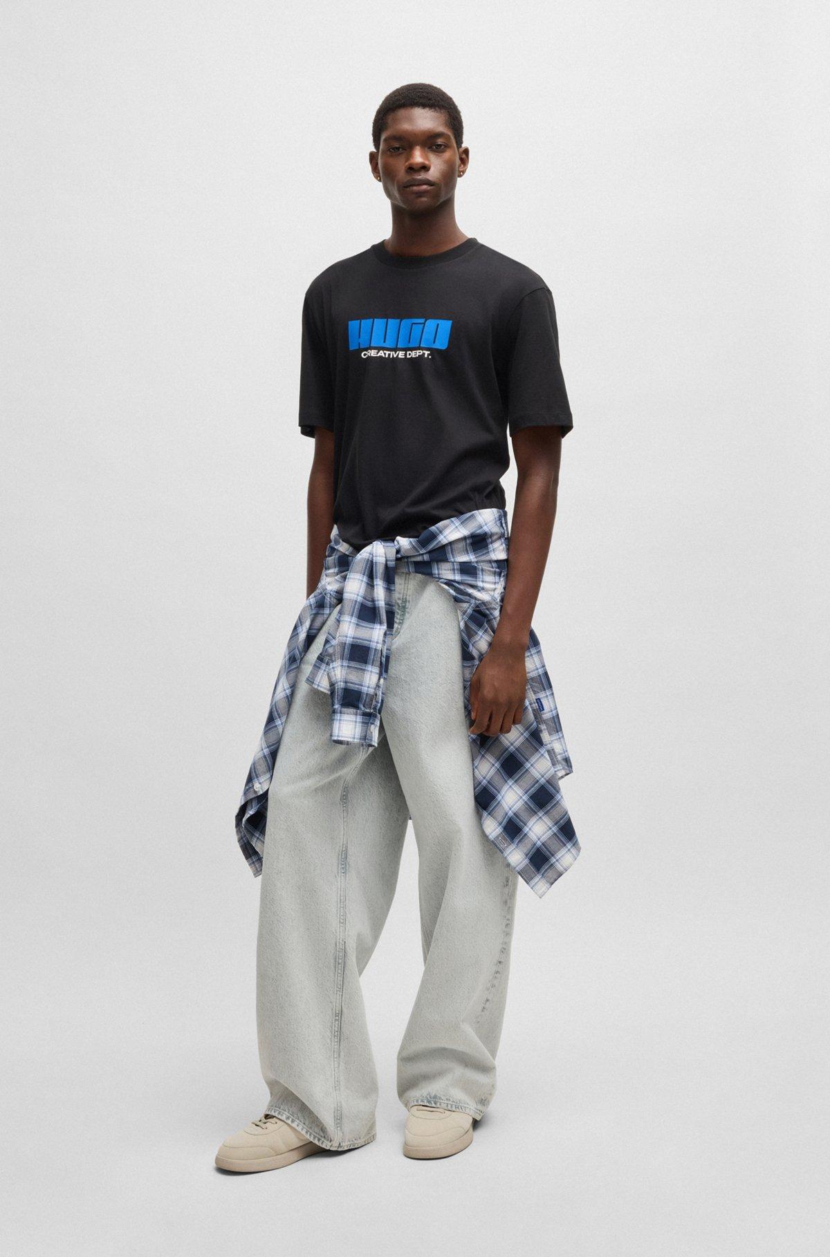 Cotton-jersey T-shirt with logo artwork Product Image