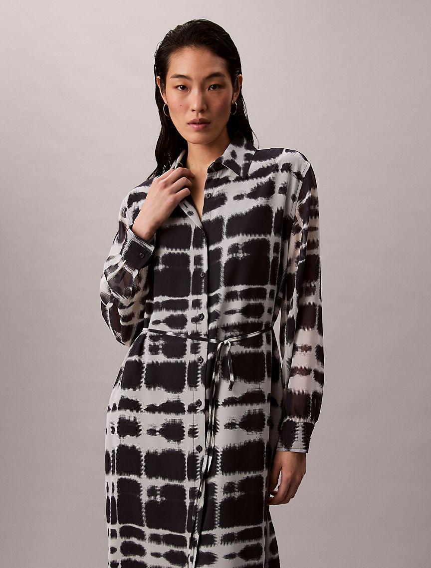 Printed Midi Shirt Dress Product Image